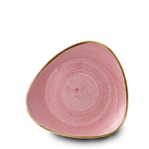 Stonecast Petal Pink Lotus Triangle Plate 9inch x12