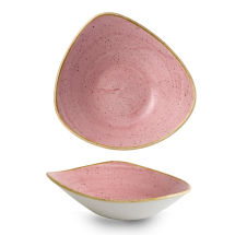 Stonecast Petal Pink Lotus Triangle Bowl 9inch x12