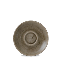 Stonecast Patina Antique Taupe Cappuccino Saucer 6.25inch x12 Stonecast Patina Antique Taupe Cappuccino Saucer 6.25inch x12