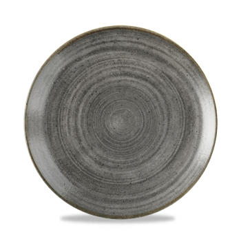 Stonecast Raw Black Evolve Coupe Plate 8.67Inch x12 Stonecast Raw Black Evolve Coupe Plate 8.67Inch x12