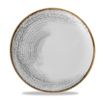 Homespun Accents Jasper Grey Evolve Coupe Plate 11.25" x12 Homespun Accents Jasper Grey Evolve Coupe Plate 11.25" x12