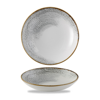 Homespun Accents Jasper Grey Coupe Bowl 7.25Inch x12 Homespun Accents Jasper Grey Coupe Bowl 7.25Inch x12