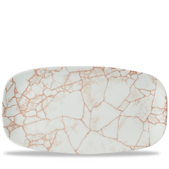 Studio Prints Kintsugi Coral Chefs Oblg Plate 13.9x7.4Inch x6 Studio Prints Kintsugi Coral Chefs Oblg Plate 13.9x7.4Inch x6