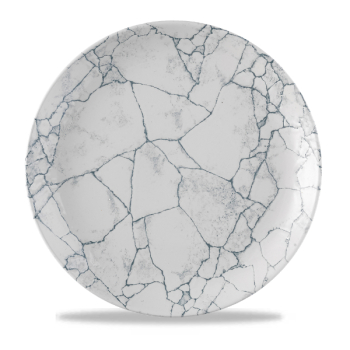 Studio Prints Kintsugi Pearl Grey Ev Coupe Plate 11.25Inch x12 Studio Prints Kintsugi Pearl Grey Ev Coupe Plate 11.25Inch x12