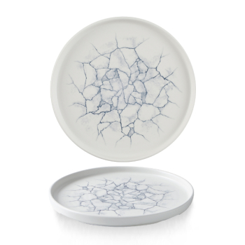 Studio Prints Kintsugi Pearl Grey Walled Plate 10 2/8Inch x6 Studio Prints Kintsugi Pearl Grey Walled Plate 10 2/8Inch x6