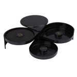 Glass Rimmer 3 Tier Black