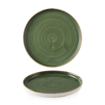 Stonecast Sorrel Green  Walled Plate 8.25inch Box 6 Stonecast Sorrel Green  Walled Plate 8.25inch Box 6