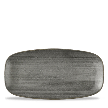 Stonecast Raw Black  Chefs Oblong Plate 11 3/4x6Inch Box 12 Stonecast Raw Black  Chefs Oblong Plate 11 3/4x6Inch Box 12