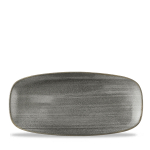 Stonecast Raw Black  Chefs Oblong Plate 10.6"x5" Box 12 Stonecast Raw Black  Chefs Oblong Plate 10.6"x5" Box 12