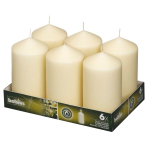 Ivory Pillar Candles 148x78mm x6
