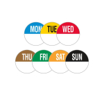 Wednesday Day of the Week Label 19mm Remmovable x 1000