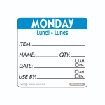 "USE BY" Monday 2" 50mm Removable Lable x500