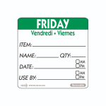 "USE BY" Friday 2" 50mm Removable Label x500