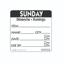 inchUSE BYinch Sunday 2inch 50mm Removable Label x500